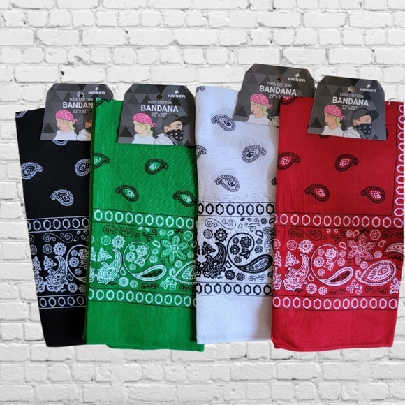 NWT/Paisley Bandanas (pack of 4) - Picture 1 of 4